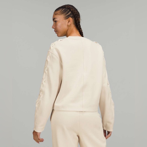 lululemon athletica Jackets & Blazers - Lululemon Braided Sleeve Pullover - White Opal